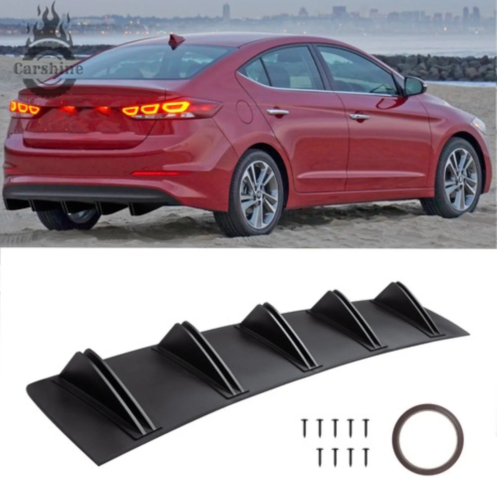 لشركة هيونداي سوناتا إلنترا المصد الخلفي الشفاه الناشر سبويلر الفاصل زعانف القرش