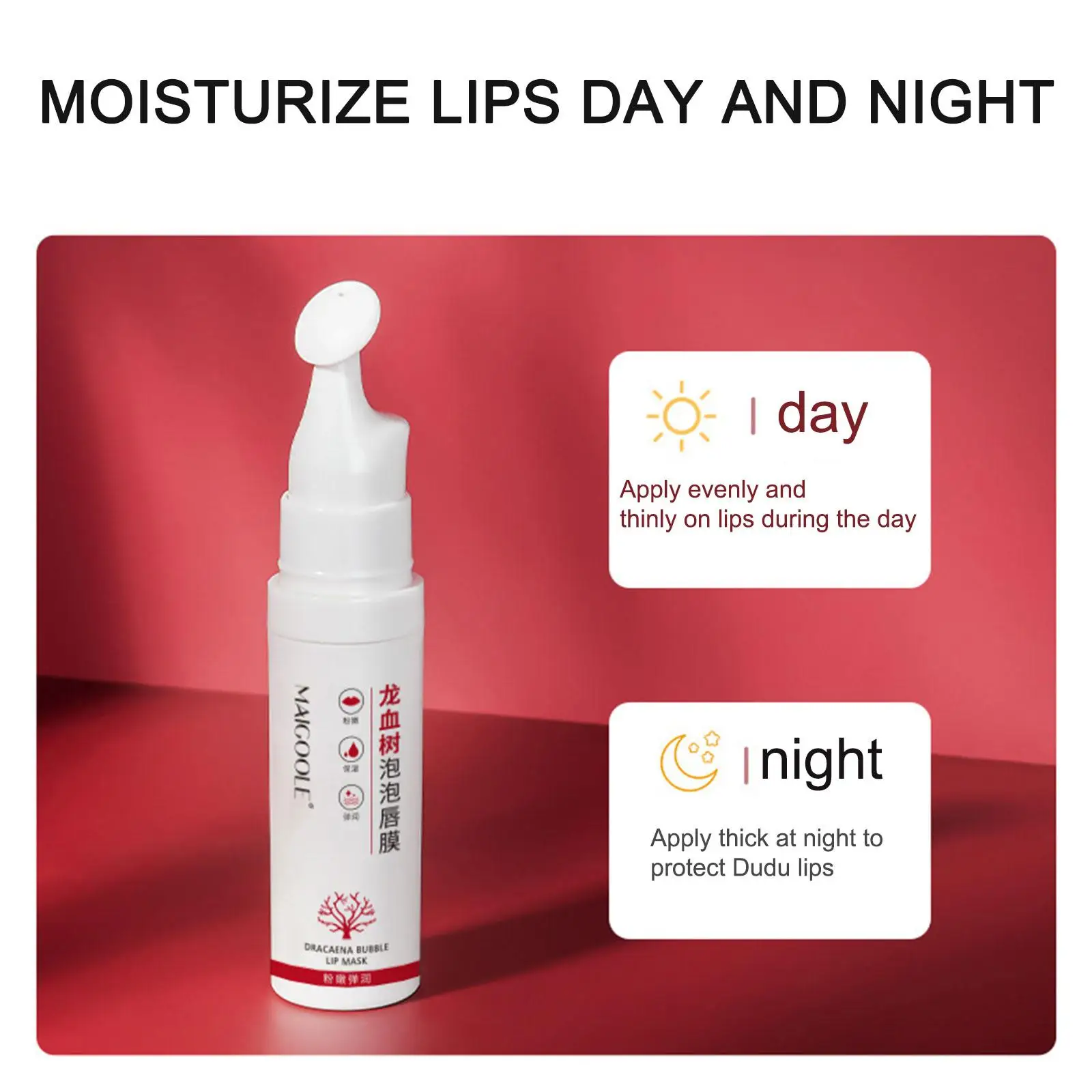 7.5g Dragon Blood Tree Bubble Lip Mask Lightens Lip Lip Moisturizes Skin Dead Color Lipstick Lines And Care Brightens Makeu L8C5