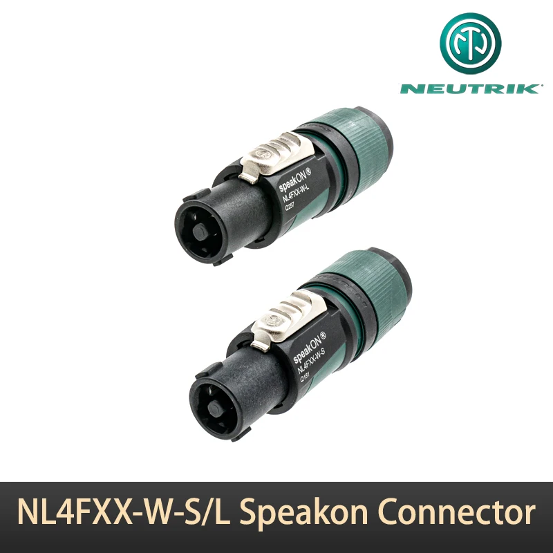 Neutrik NL4FXX-W-S New Professional 4-Pin Speaker Connector, Outdoor Audio SpeakON Connector with Large Cable Outlet NL4FXX-W-L