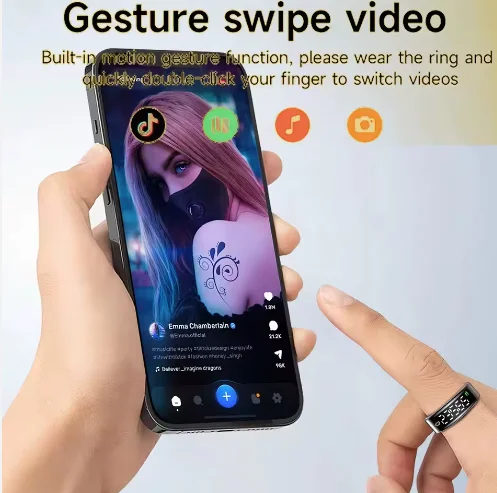 2025 Smart impermeabile in acciaio uomo donna fitness tracker sonno cardiofrequenzimetro salute luce anello intelligente