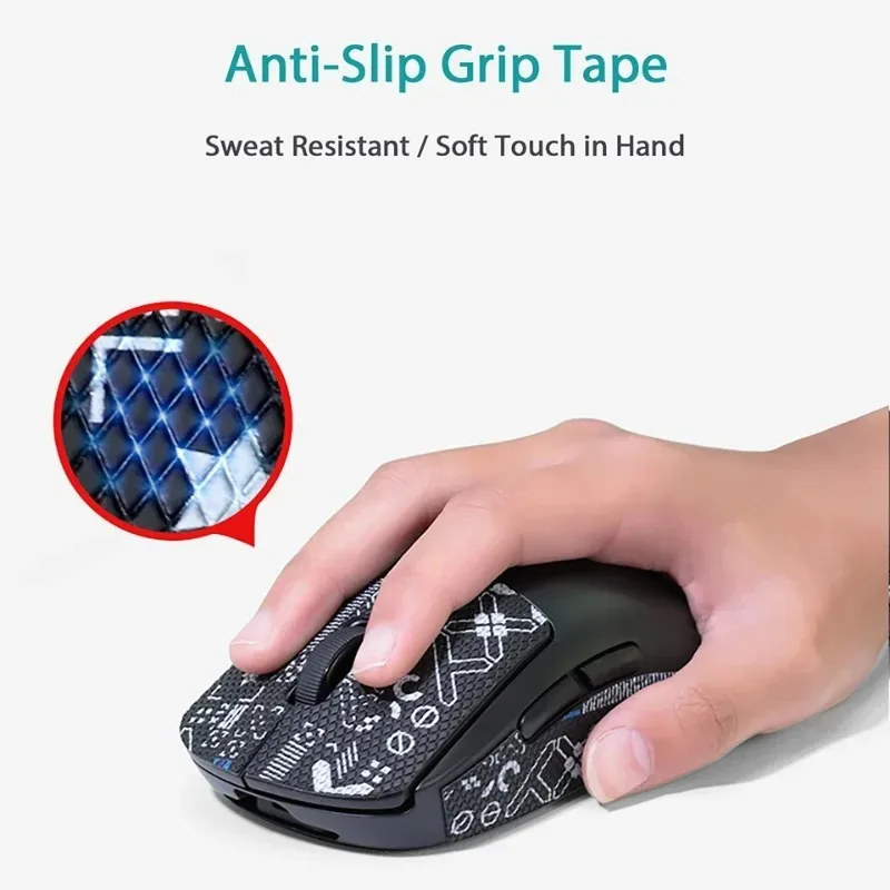 

Anti-Slip Sweat-Absorbent Grip Tape for Logitech GPW X 2/3 Gen, DIY Mouse Skate Sticker