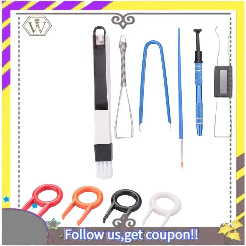 

ABXV-Keyboard Lube Switch Puller Kits Key Cap Remover Tools Mechanical Switch Opener For Mechanical Keyboard Removing Fixing