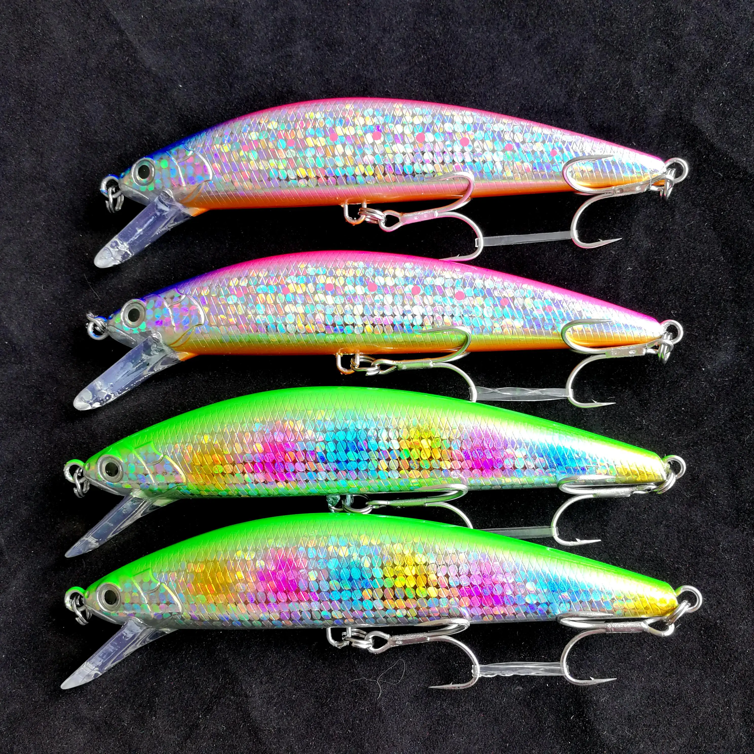 

HOOFISH 4PCS/LOT Sinking Minnow Fishing Lure 60g/140mm Trolling Hard Bait 3D Eyes Isca Artificial CrankBait Fishing Tackle