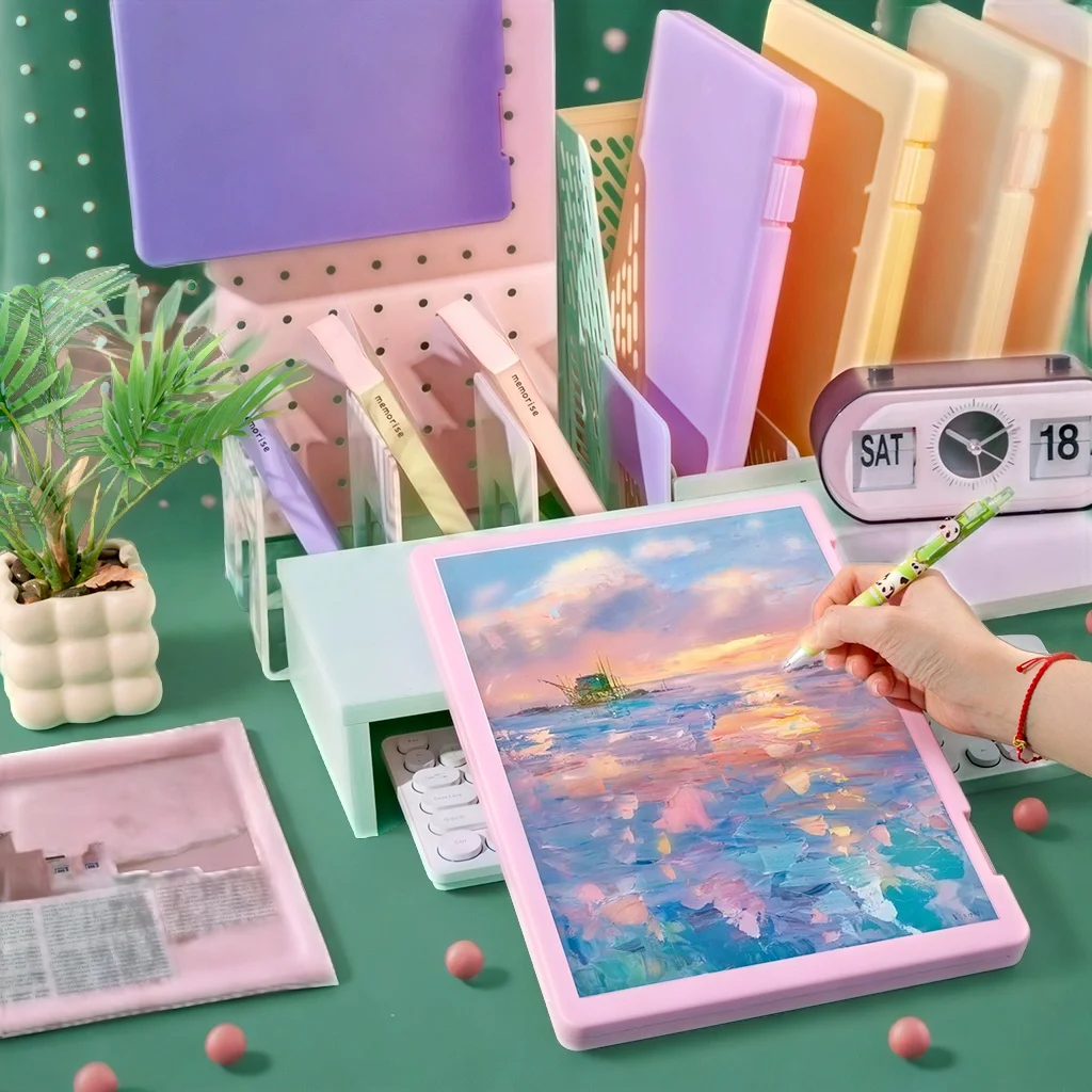 

Коробка для файлов, пластиковая коробка для хранения формата А4, утолщенная коробка для хранения файлов для домашнего офиса, вертикальная, большая вместимость