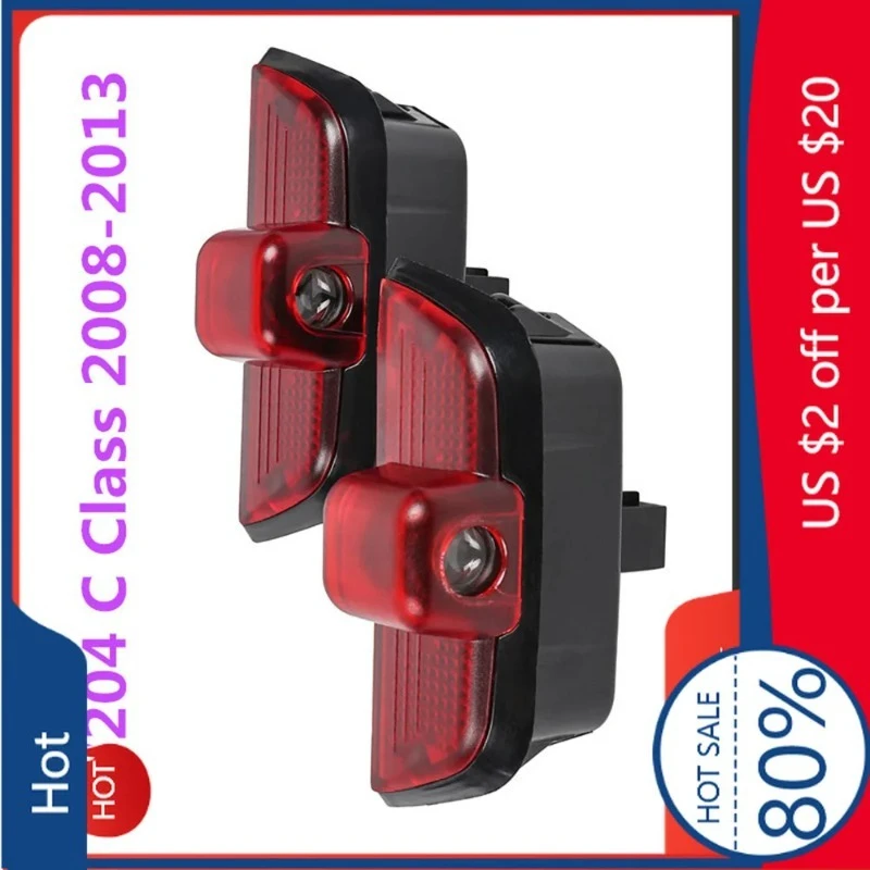 

For MERCEDES-BENZ For Sticker 2PCS LED Car Door Ghost Shadow Welcome Logo Projector Lights Accessories For Mercedes Benz W204 C