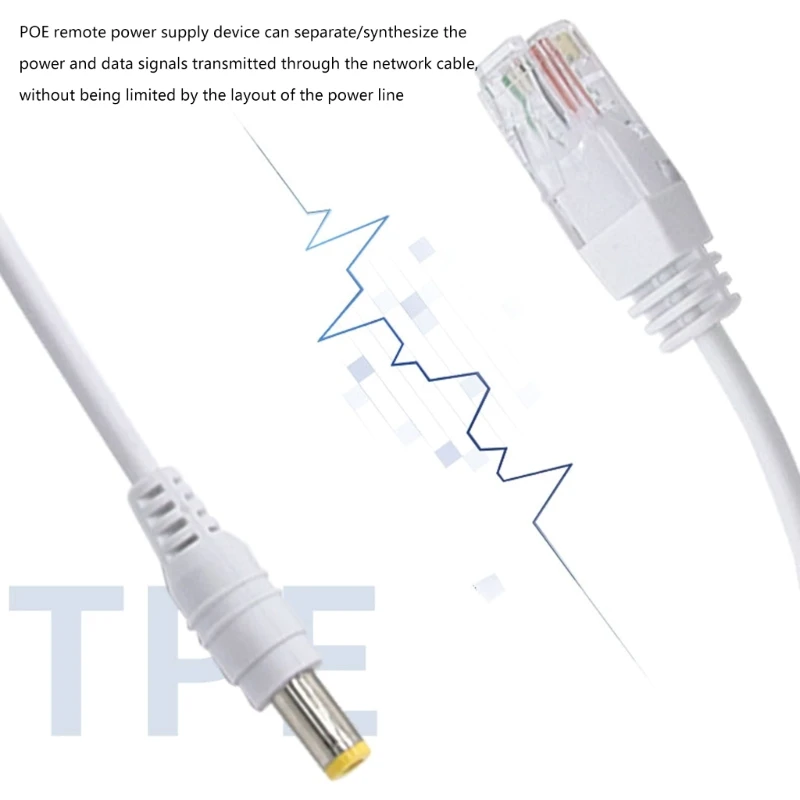 زوج واحد من فاصل مركب الطاقة عبر إيثرنت POE RJ45 للاتصال الهاتفي عبر الإنترنت