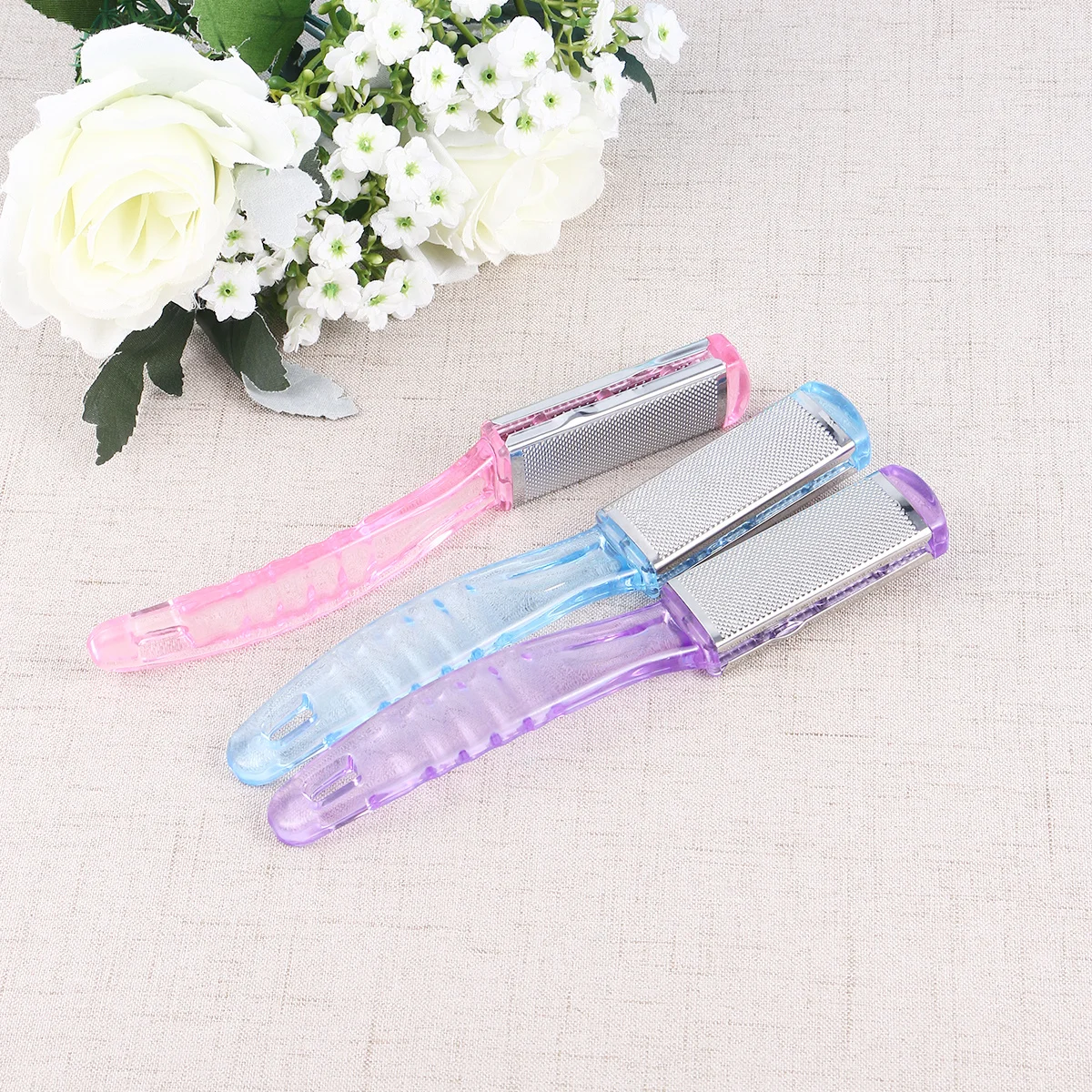 1 قطعة مزيل الكالس على الوجهين الفولاذ المقاوم للصدأ أداة إزالة الجلد الميت للأقدام العناية بالقدم التقشير فرك مانيكير باديكير #6