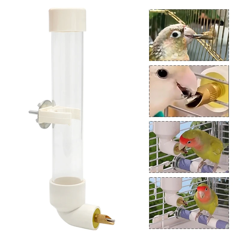 130ML Parrot Drinking Kettle Plastic Automatic Water Feeder Pet Chinchilla Rabbit Water Cup Outdoor Cage Samll Pet Drinker