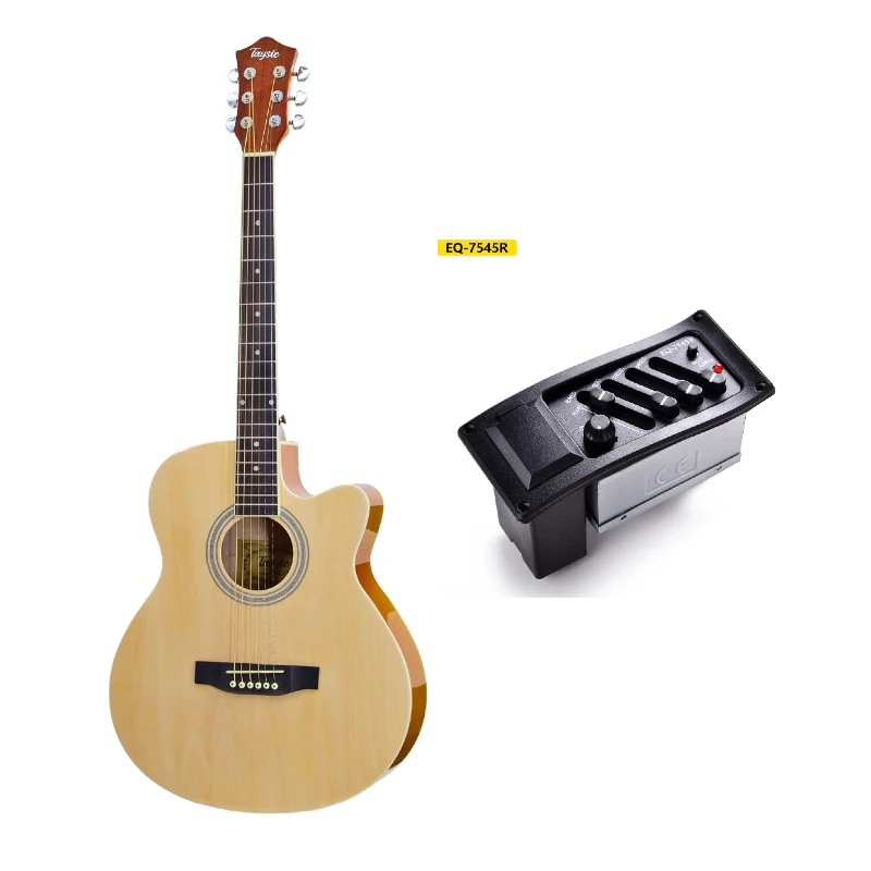 YYHC-China wholesale customize musical instruments 6 strings guitar 40inch high gloss beginner acoustic guitar