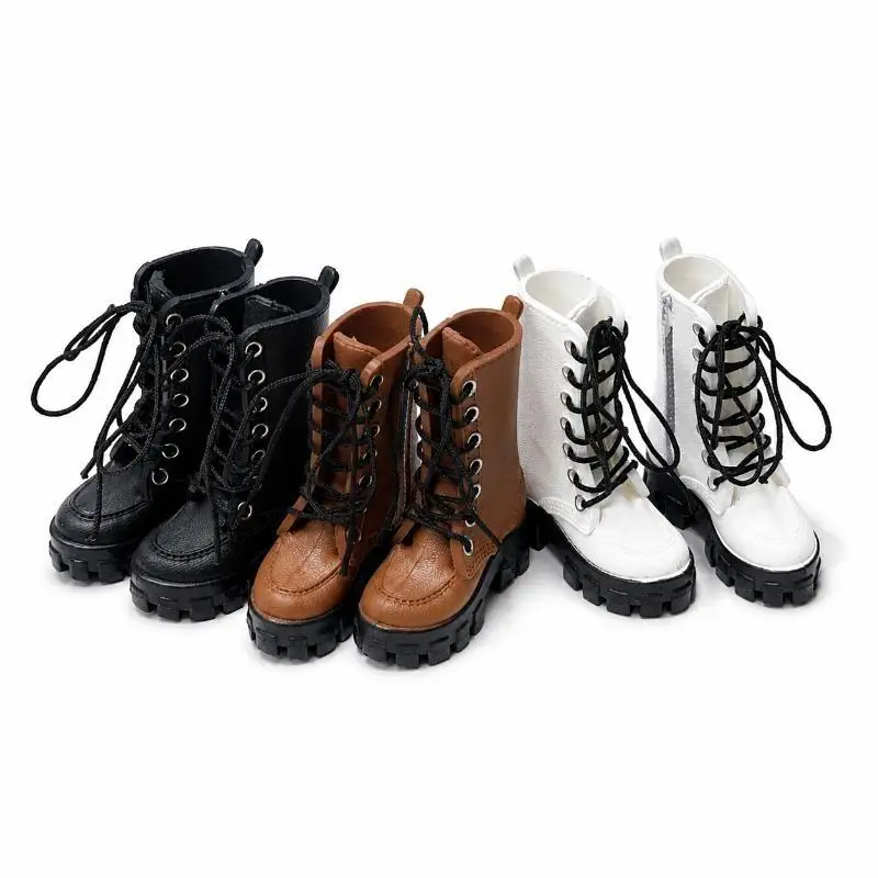 1/8  Doll Footwear 1 Pair OB22 Cool Plastic High Ankle Boots Doll Customization Decor Accessories Gifts