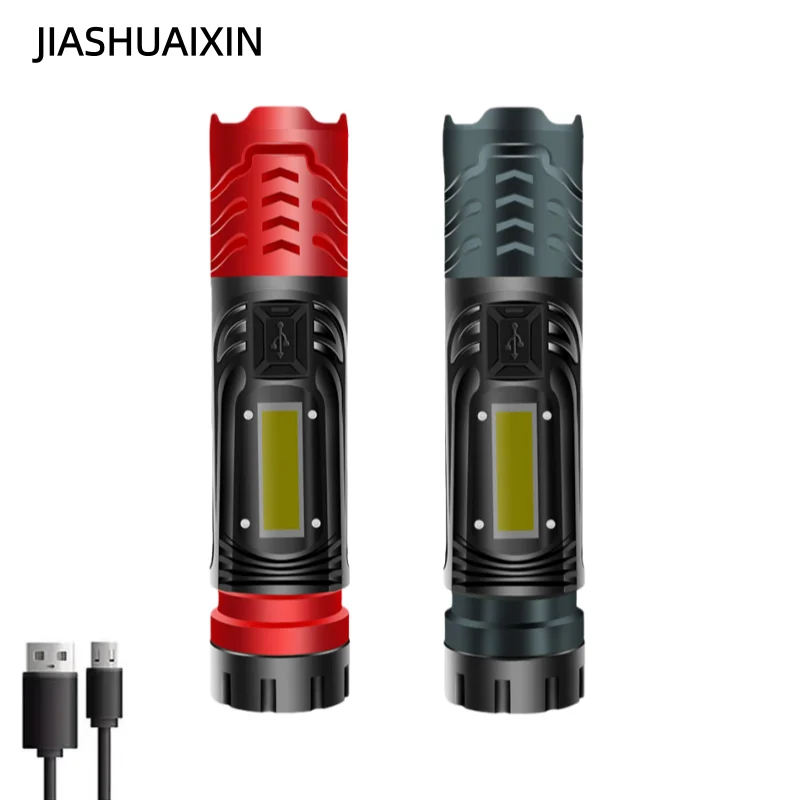 

Фонарь JIASHUAIXIN XHP99+COB: с регулируемым фокусом, магнитом/молотком для разбивания стекол, интеллектуальным дисплеем, высокой интенсивностью света