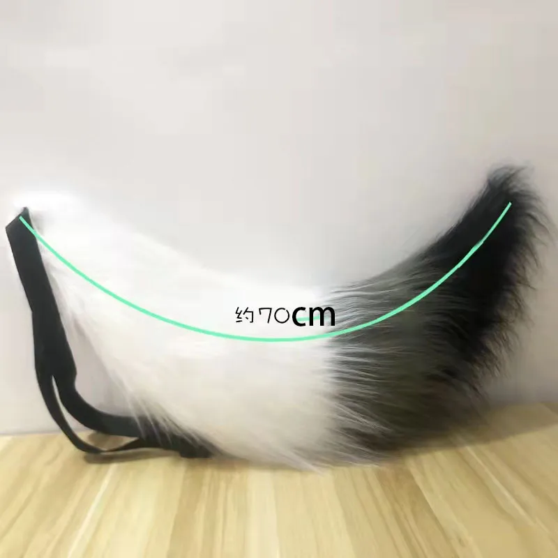 Wolf tails cosplay performance props anime fox tails hair simulation beast ears tail set Ears and tails