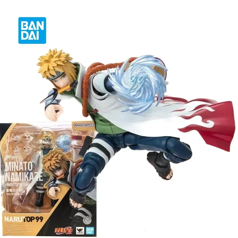 In Stock Bandai SHFiguarts Shf Naruto Shippuden Minato Namikaze Narutop99 Edition Anime Action Figures Toys Models Hoilday Gifts