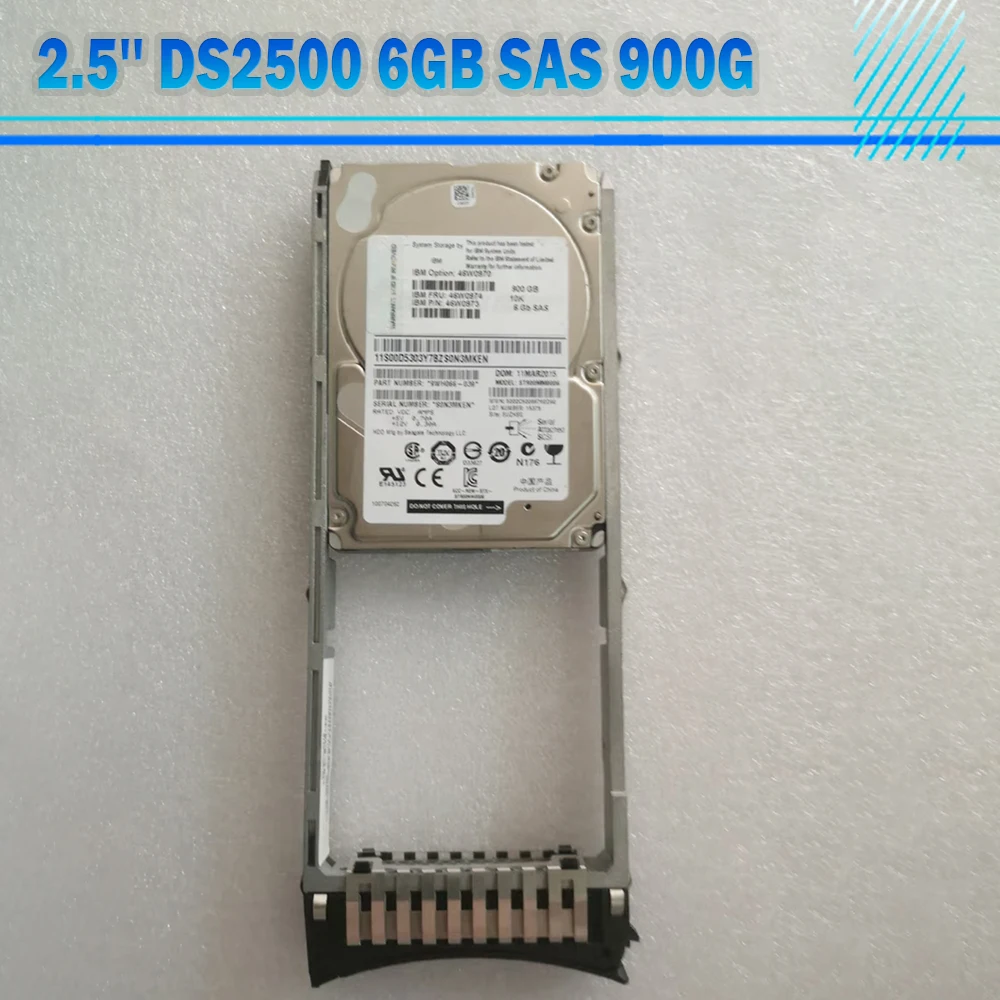 EXP2524 2.5'' DS2500 6GB SAS FRY 46W0974 900G 10K Hard Disk For IBM HDD