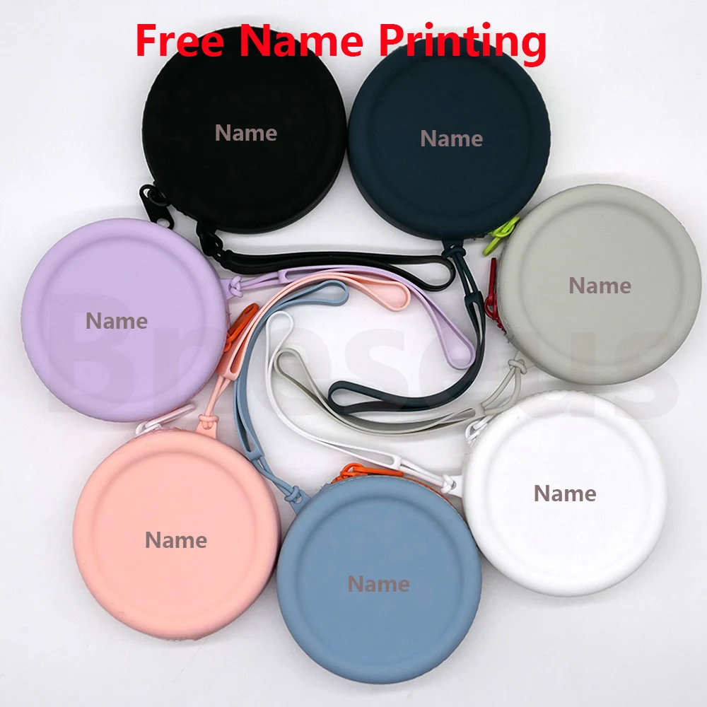 

Чехол для хранения с бесплатной гравировкой имени, чехол для соски, индивидуальный подарок унисекс с гравировкой имени