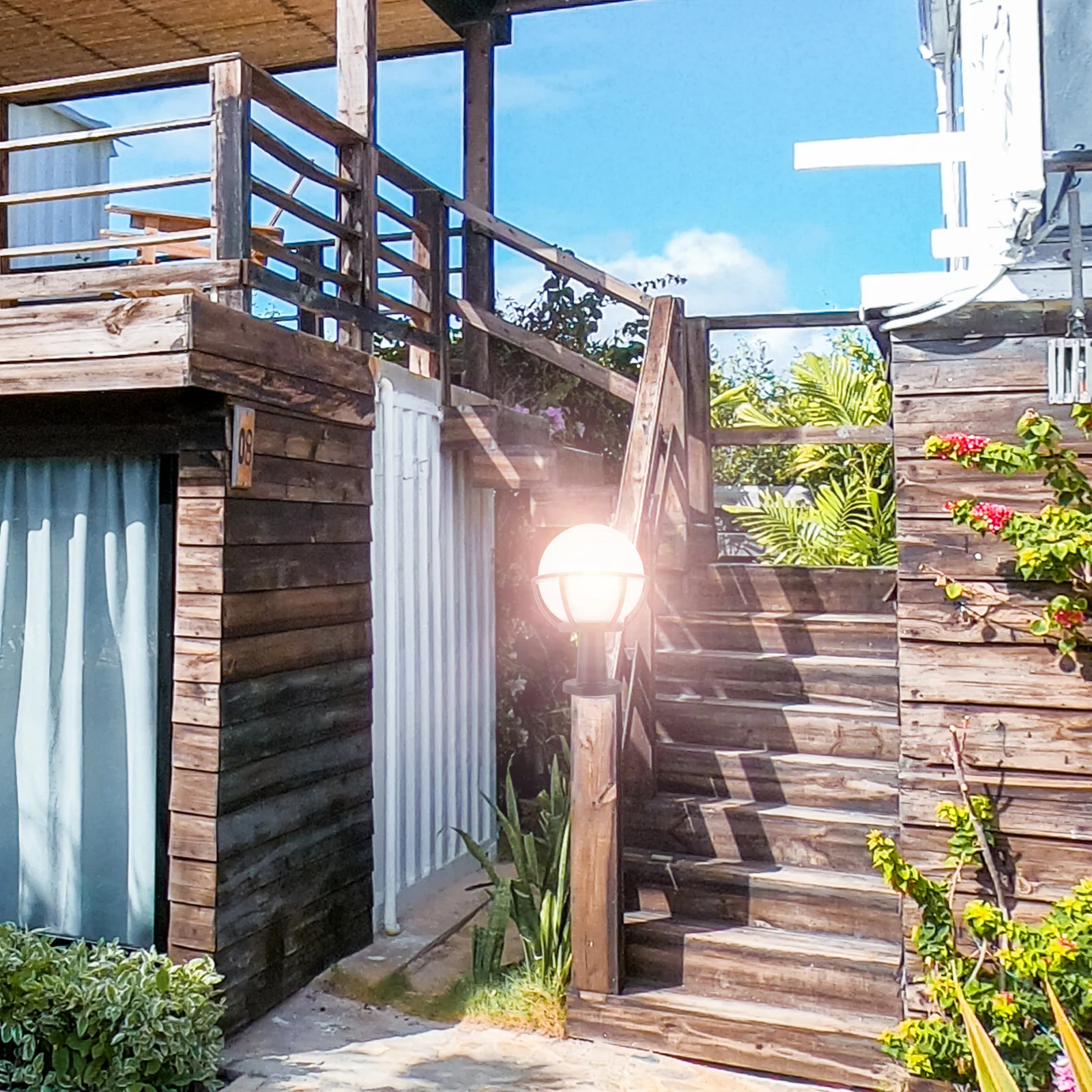 

1 Set Acrylic Globe Lamp Shade 20Cm Outdoor Garden Light Fixture Cover For Post Lights Decorative Replacement Outdoor Lighting