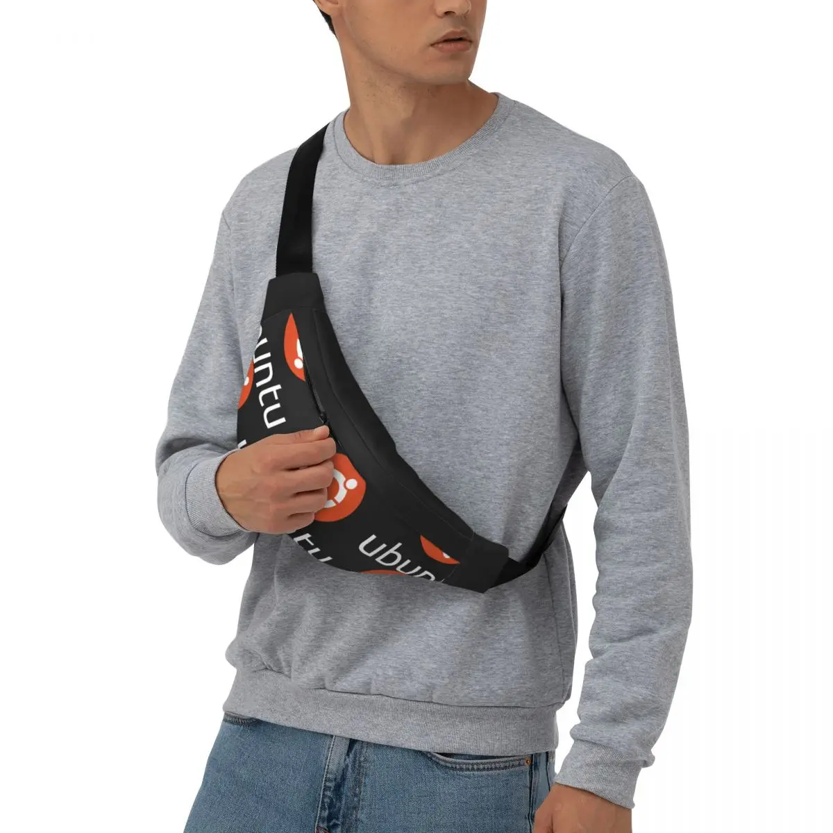 Ubuntu logo Unisex Waist Bag Multifunction Sling Crossbody Bags Chest Bags Short Trip Waist Pack