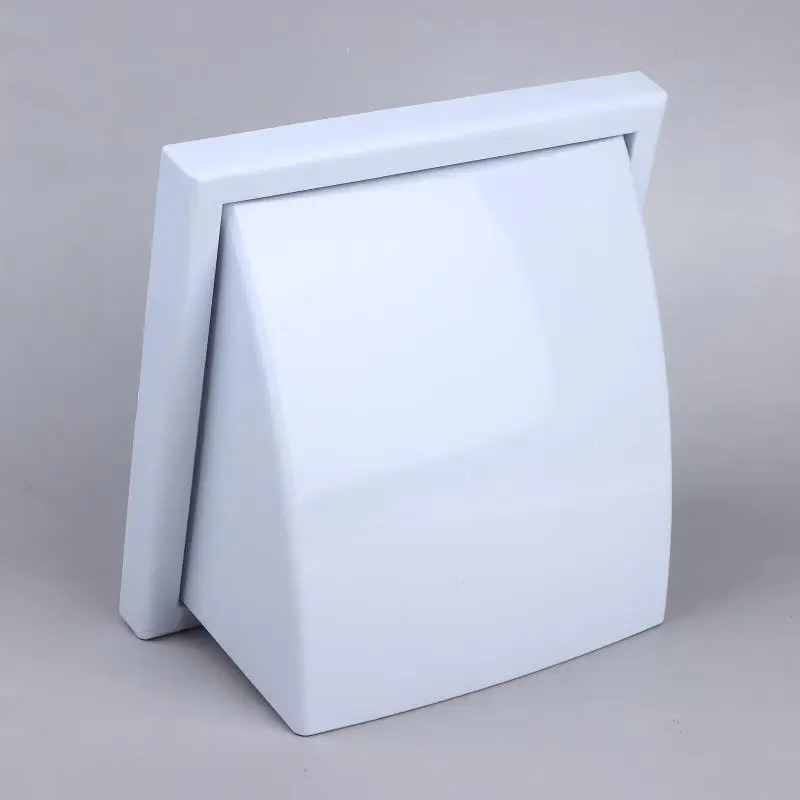 

ABS Exterior Wall Ventilation Grille With Valve For Range Hood Duct Air Outlet Weatherproof Material 100mm 125mm 150mm