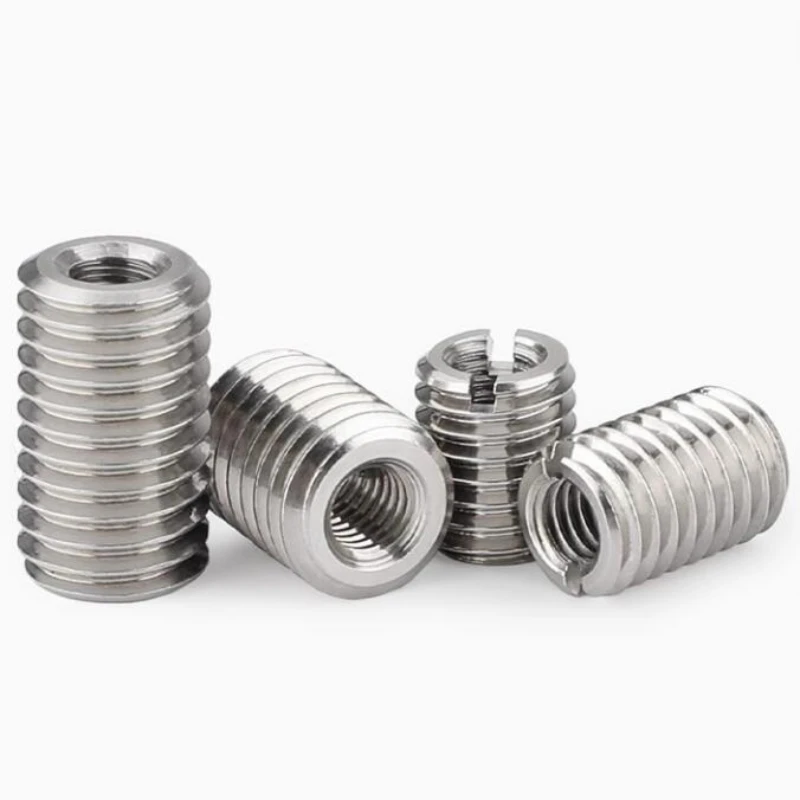 5/10/20pcs M2 M3 M4 M5 M6 M8 M10 M12 Slotted Inside Outside Self Tapping Thread Insert Adapter Screw Nuts Sleeve Converter Nut
