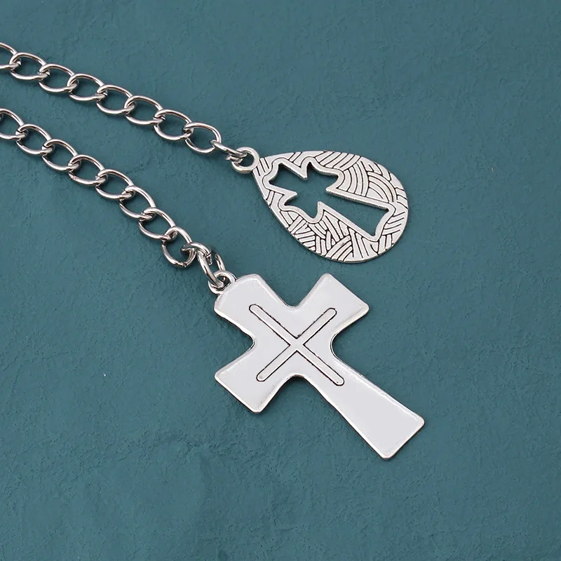 Fashion Punk Geometric Multi-Layer Hollow Cross Chain Hip Hop Style Skirt Jeans Versatile Pants Chain Accessory