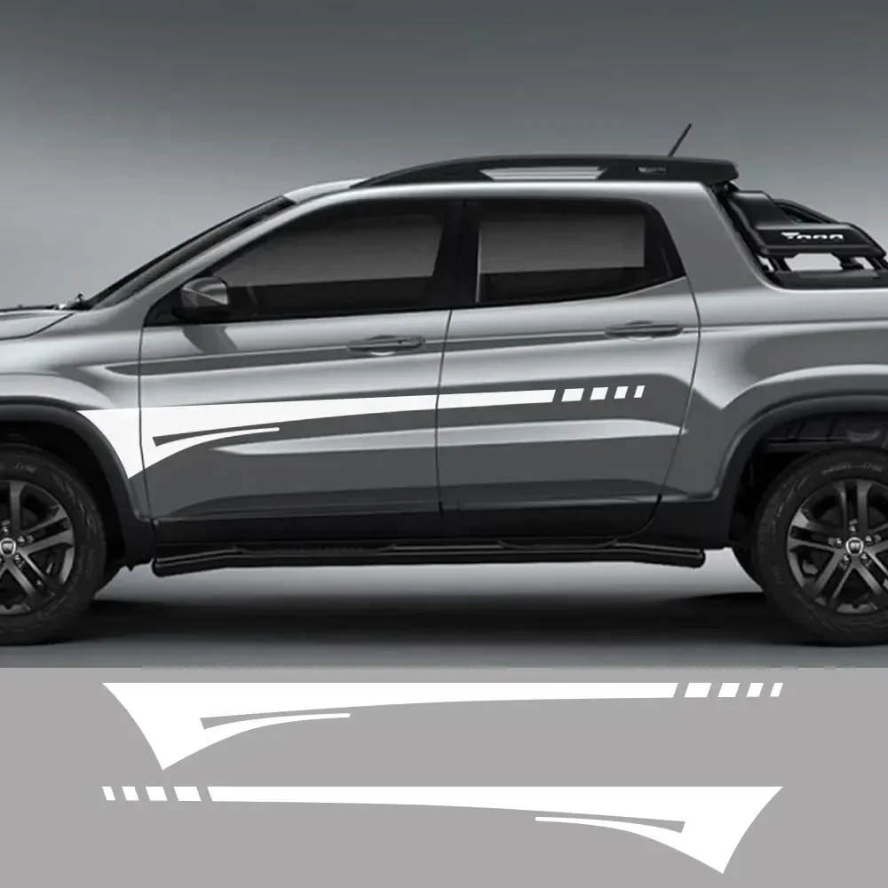 

Наклейки-полосы на боковые пороги для Fiat Toro Volcano Freedom, виниловые декоративные наклейки для автомобиля, автотюнинг