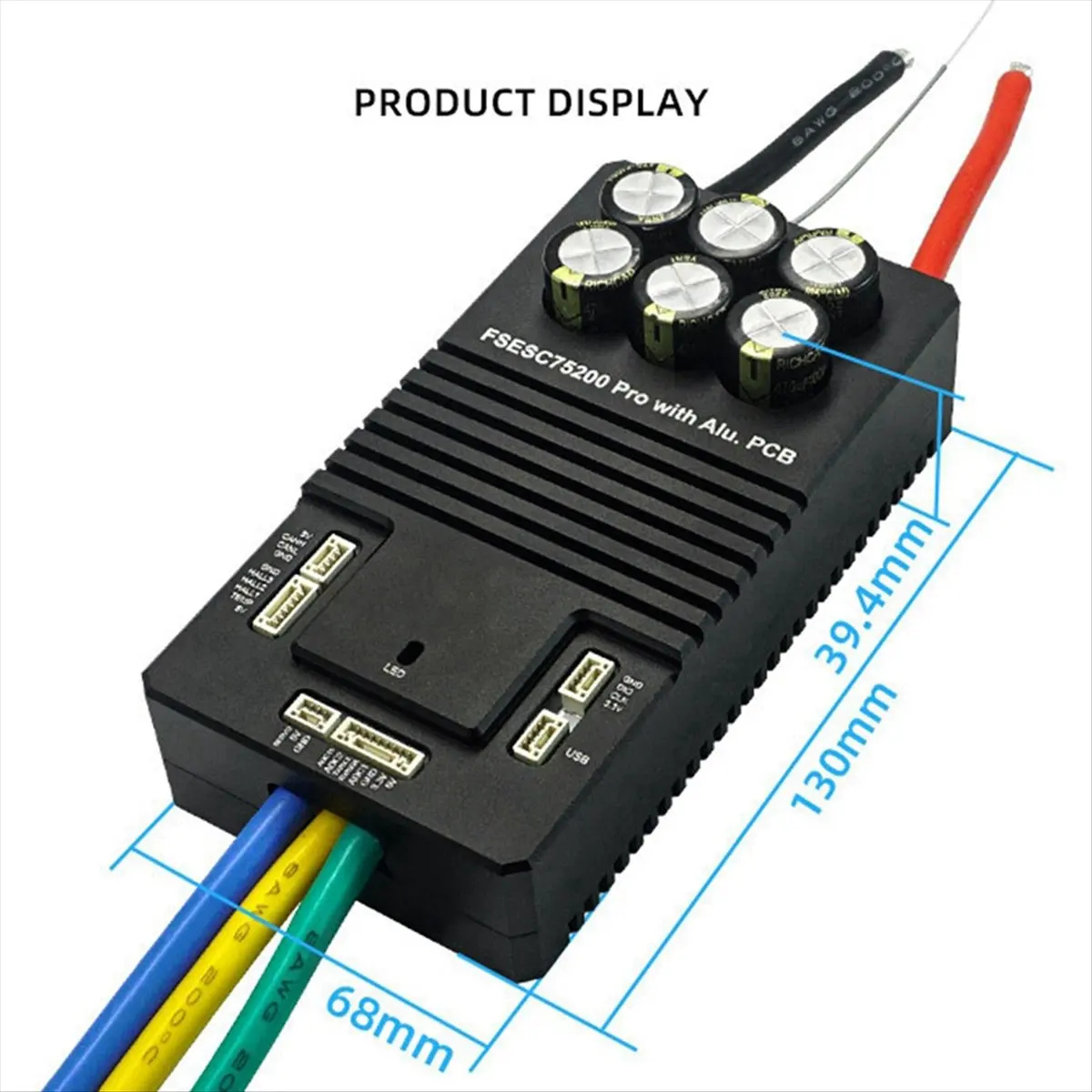 【ELEVATE LIFE】75200 Pro ESC 84V 300A Built-in Bluetooth ESC Controller for Electric Skateboard/Scooter/Ebike Speed Controller