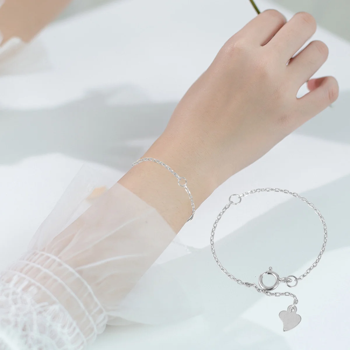 3Pcs Silver Extender Chain Shiny Extension Chain for Bracelet Necklace Accessory DIY Jewelry Extender Bracelet Extenders