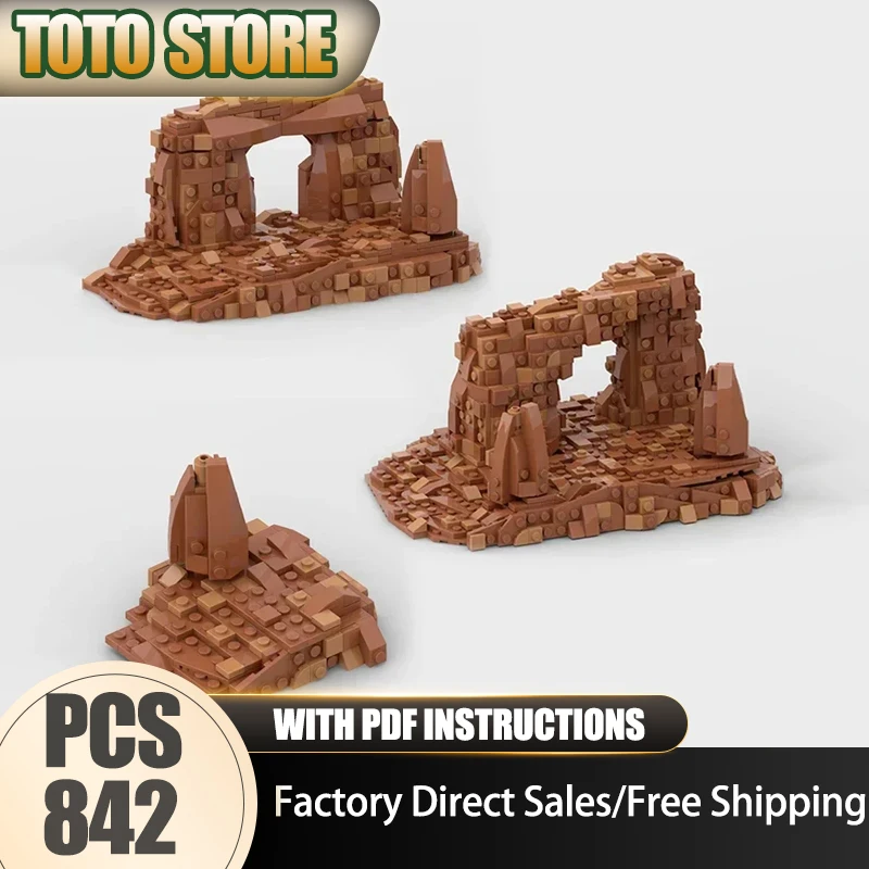 نجمة الفيلم نموذج Moc قوالب بناء مشهد الصحراء تكنولوجيا المناظر الطبيعية الكبيرة وحدات كتل هدايا عيد الميلاد اللعب لتقوم بها بنفسك مجموعات الجمعية #1