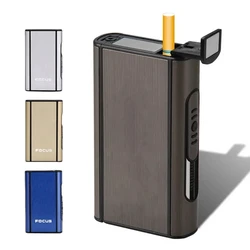 Portable Automatic Cigarette Case Waterproof Metal Cigarette Box 20pcs Capacity Cigarette Holder Case Not Lighter Gadget For Men