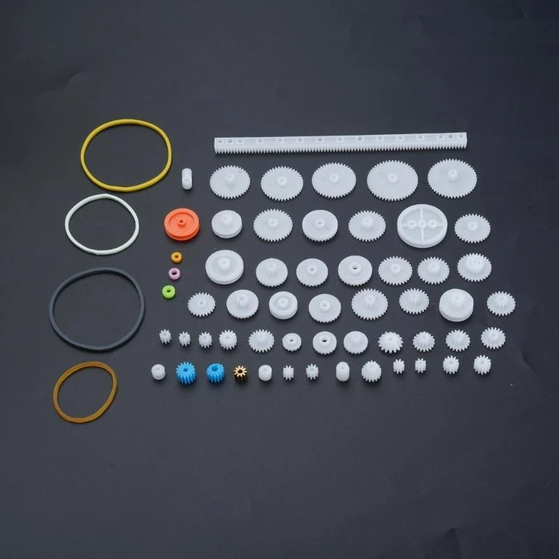 

Новый 60 шт. Тип типа пластиковой вал однодневное двойное сокращение короночных шестерни DIY Робот Топ продажа