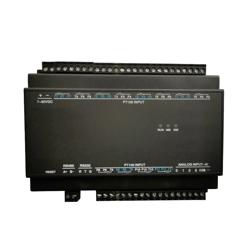 

12 PT100 4 AI RTD thermal hot resistance Analog Input 232 485 Ethernet LAN Modbus RTU TCP IP Remote IO I/O Controller T-100-3