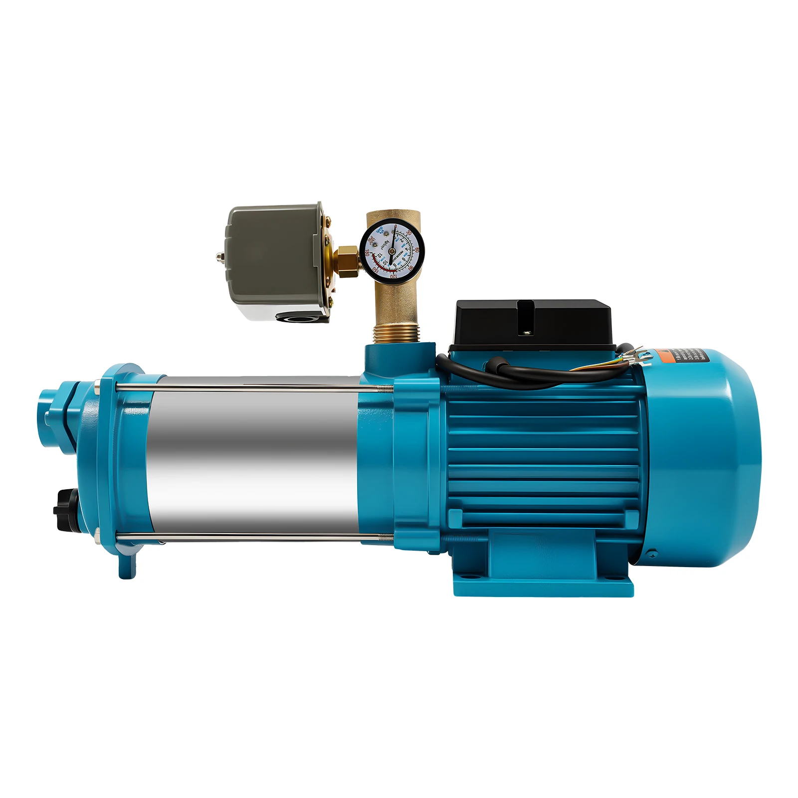 IP44 Wasserdichte Kreiselwasserpumpe - Selbstansaugende Pumpe mit Manometer, 98m Förderhöhe, 4000L/h für Bewässerungs-/Kühlsysteme – Detail 6