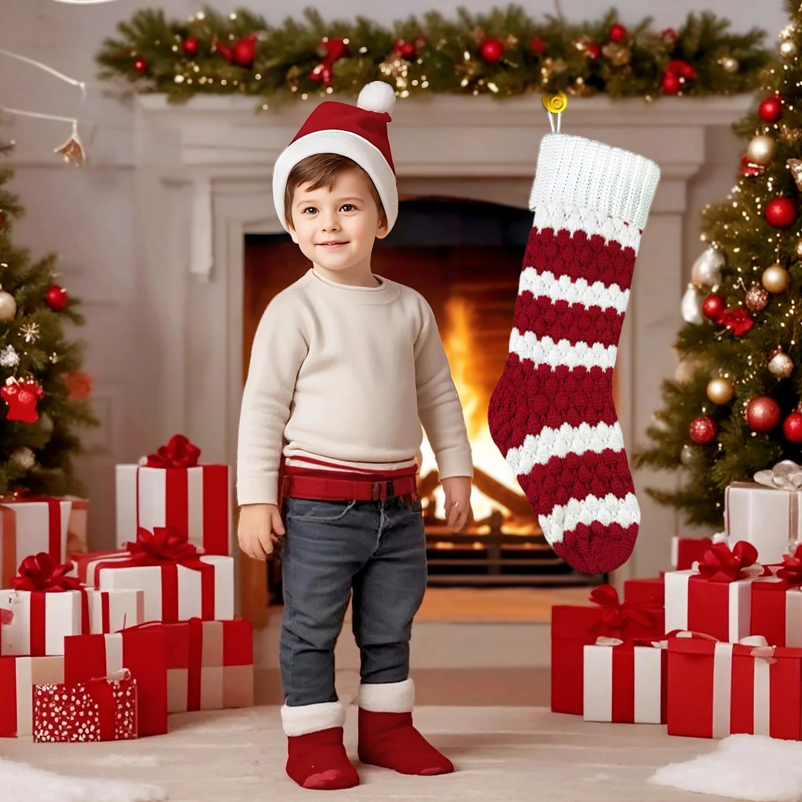 Christmas Stockings Contrast C - Christmas Stocking Hanging review and price