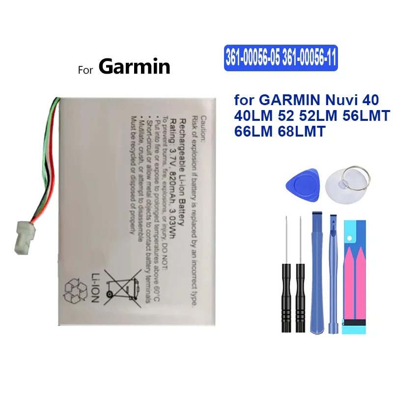 Efficient 1000mAh Car Navigation System Battery for GARMIN Nuvi 40 40LM 52 52LM 56LMT 66LM 68LMT