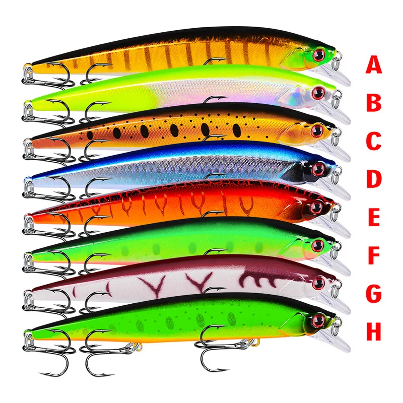 1PCS Bionic Minnow Fishing Lure Bass Trolling Artificial Hard Bait 14cm 18.5g Crankbait Wobblers 3D Eyes for Fishing Carp Pesca