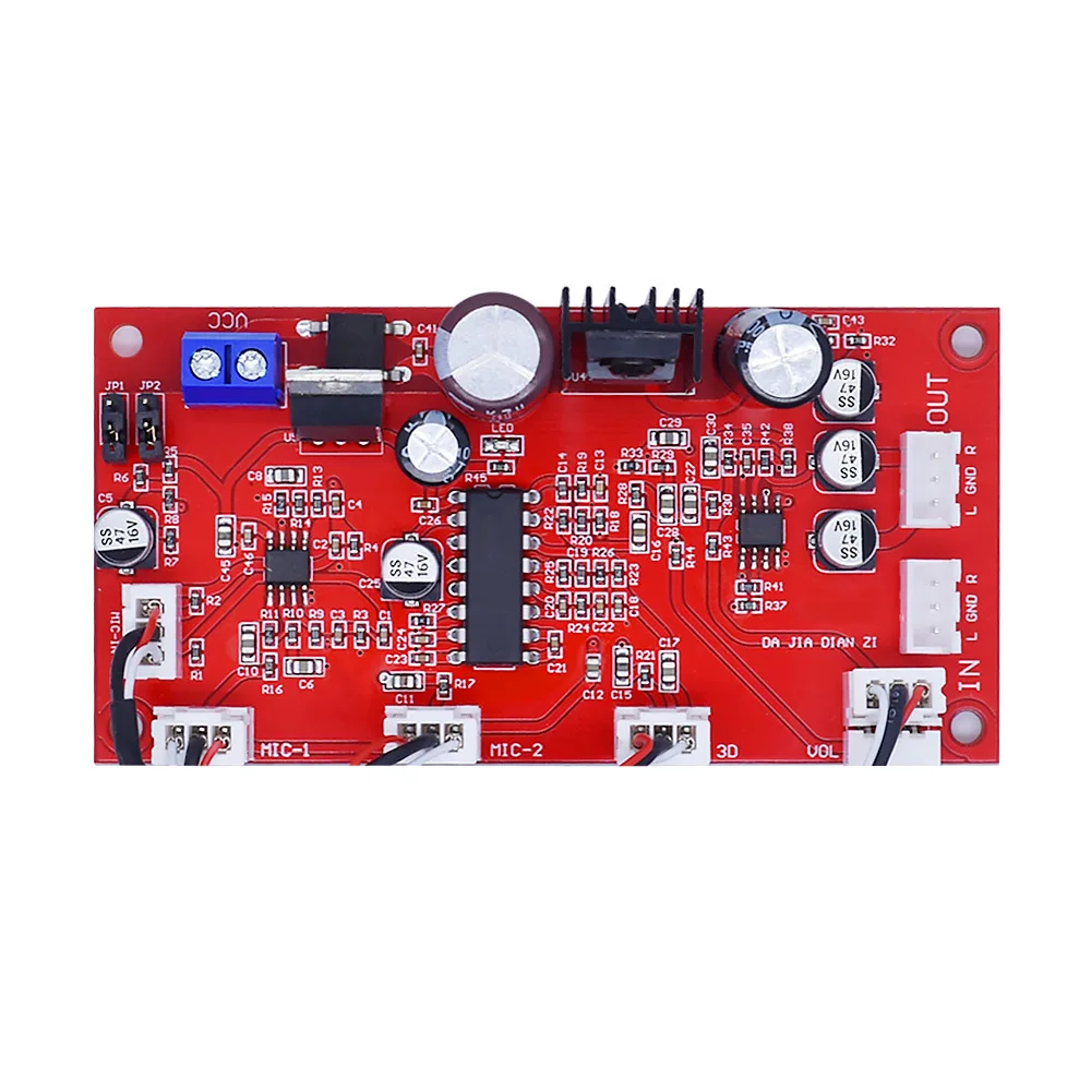 PT2399 Reverb Board Karaoke Board AD828 Preamplifier Board M65831 Microphone Board Independent Potentiometers Single Power Suppl