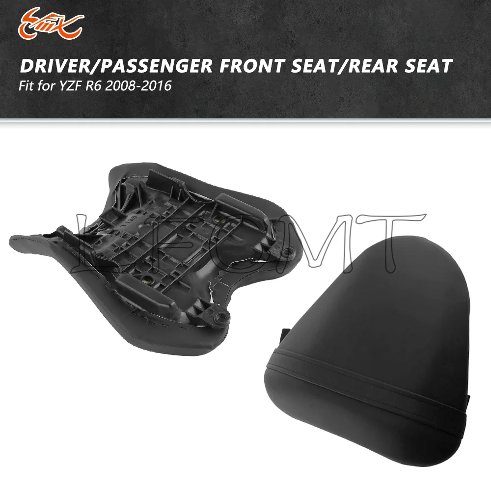 Motorcycle Driver & Passenger Seat Cushions Fit for Yamaha YZF R6 YZF-R6 YZF600 2008-2016 2009 2010 2011 2012 2013 2014 2015