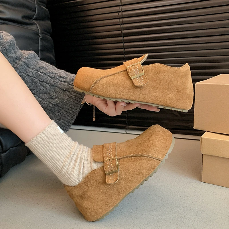 2025 أحذية نسائية ربيع الخريف الموسم وصول جديد تنوعا كعب مسطح جولة تو أحذية مريحة عالية الجودة #4