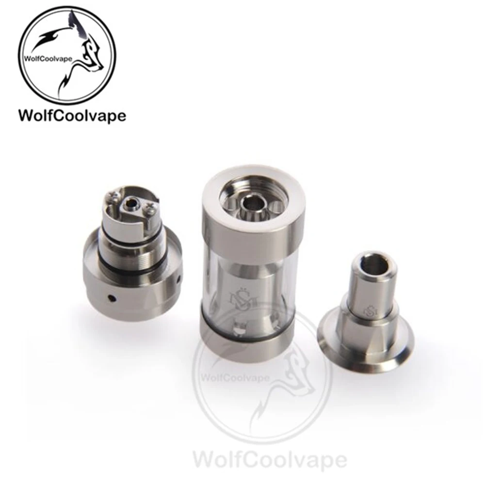 Kayfun Mini V3 RTA MTL Vape Tank من Wolfcoolvape 2ml 19mm رذاذ فردي قابل لإعادة البناء لمعدلات ومجموعات السجائر الإلكترونية