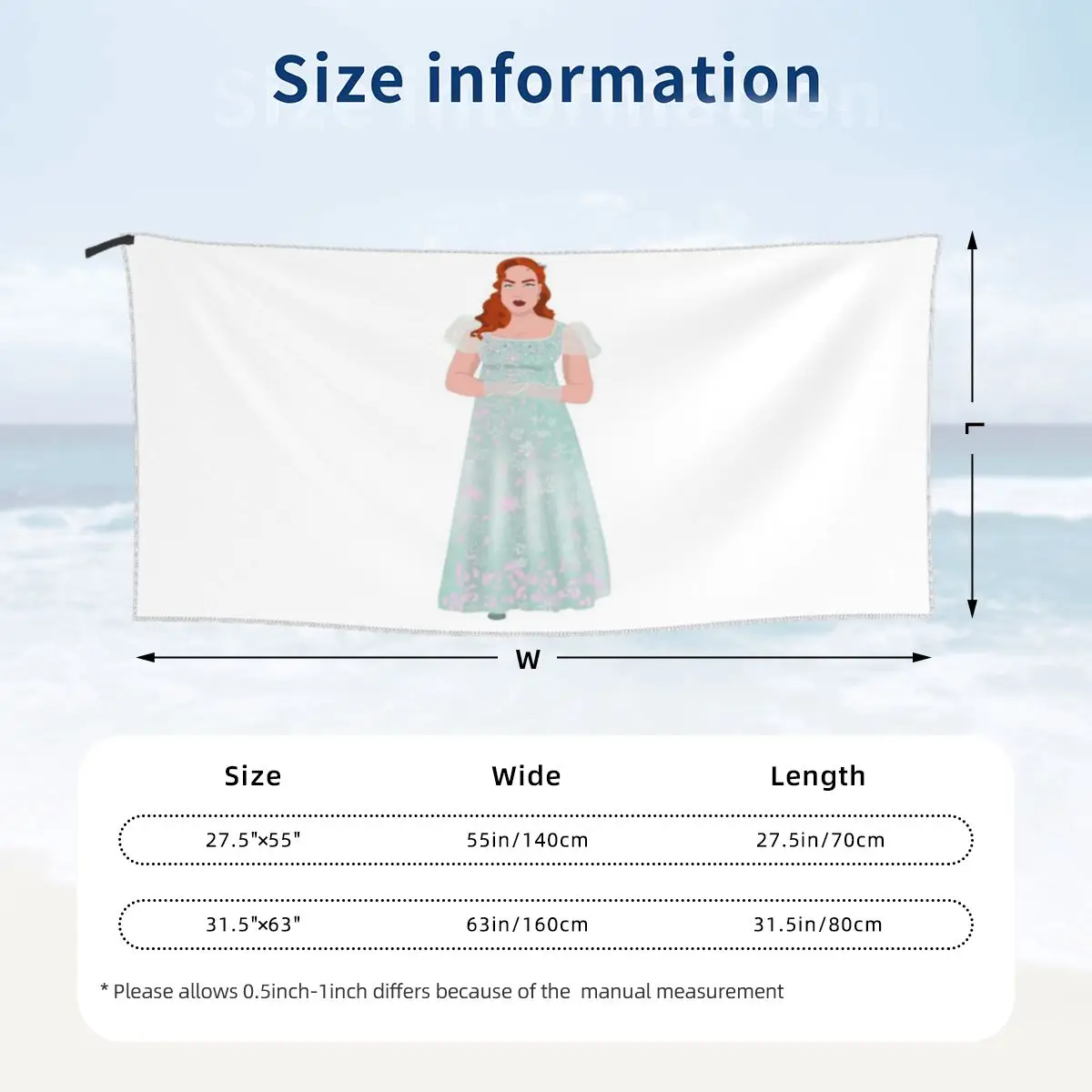 Lady Whistledown Character Beach Towel Soft Microfiber Quick Dry Absorbent Quick Towels For Bath