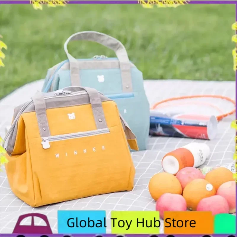 

Portable Thickened Aluminum Foil Insulated Lunch Bag Handheld Bento Box Office Workers Lunch Pack Home Storage Organizer