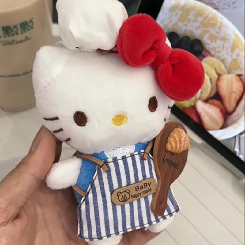 

Фартуки Sanrio HelloKitty, плюшевые игрушки, брелок для ключей, фруктовое блюдо, тема животных, брелок для ключей, сумка, подвеска, уютная атмосфера, декоративная