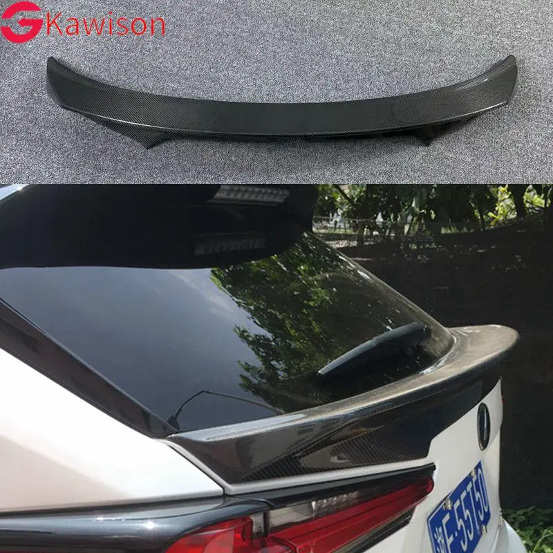 For Lexus NX200 NX200t NX300h HM Style Carbon Fiber Rear Wing Trunk Middle Spoiler 2015 - UP