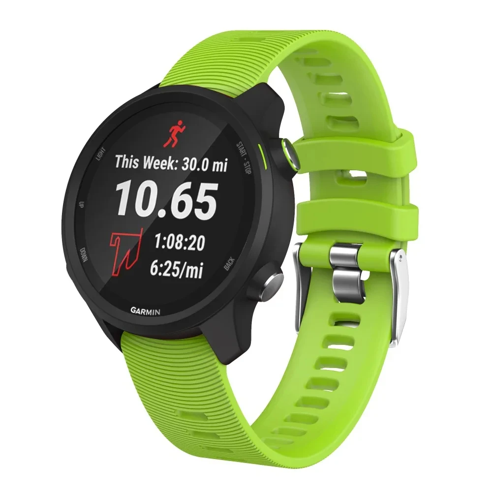 20mm Colorful Strap For Garmin Forerunner 245 245m 645 Music Vivomove 3 HR Sport Silicone Smart Watchband Bracelet