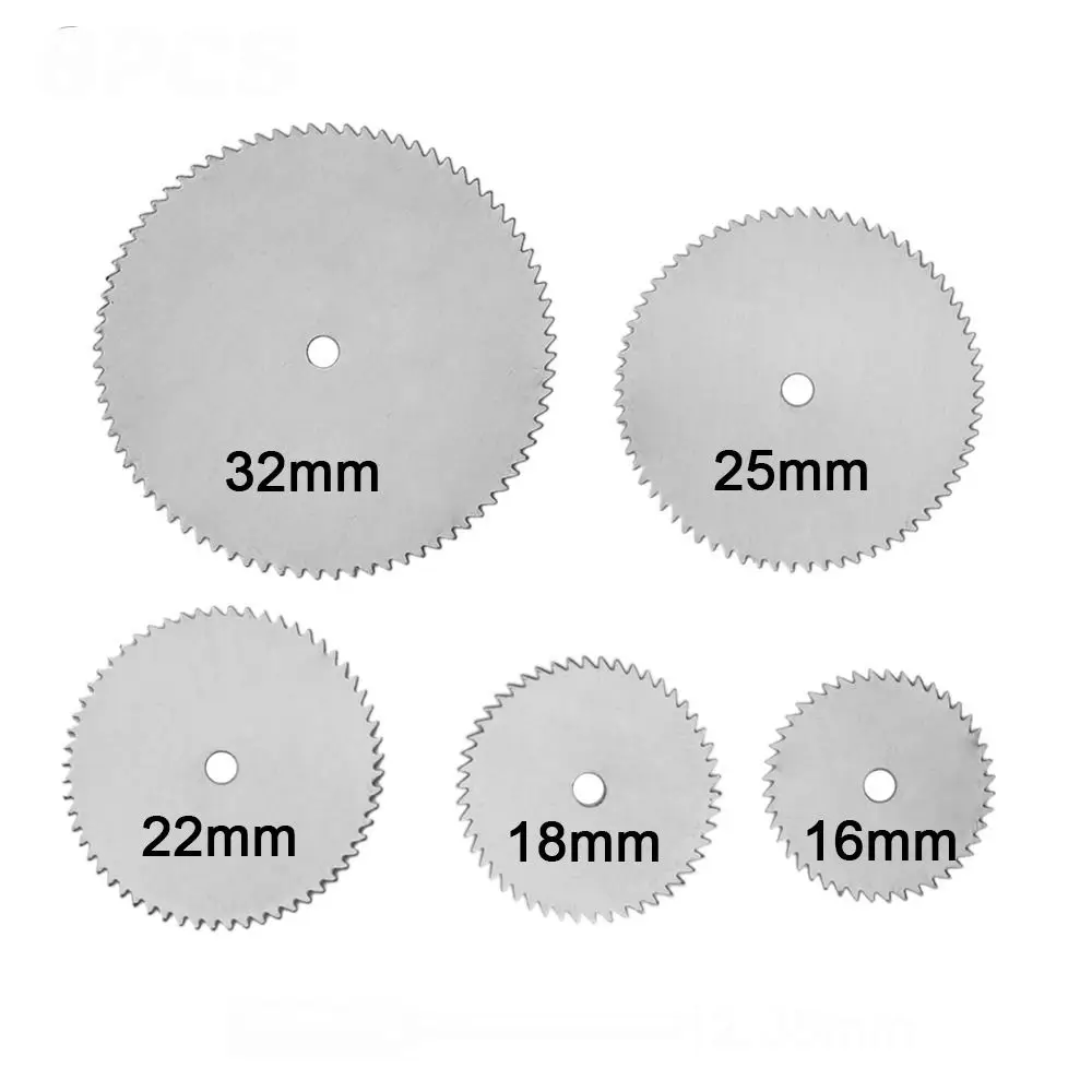6 Teile/satz Metall Holz Trennscheibe 16 18 22 25 32mm Rotary Mini Rund Cutoff Sägeblatt Holzbearbeitung werkzeug Hand Werkzeuge