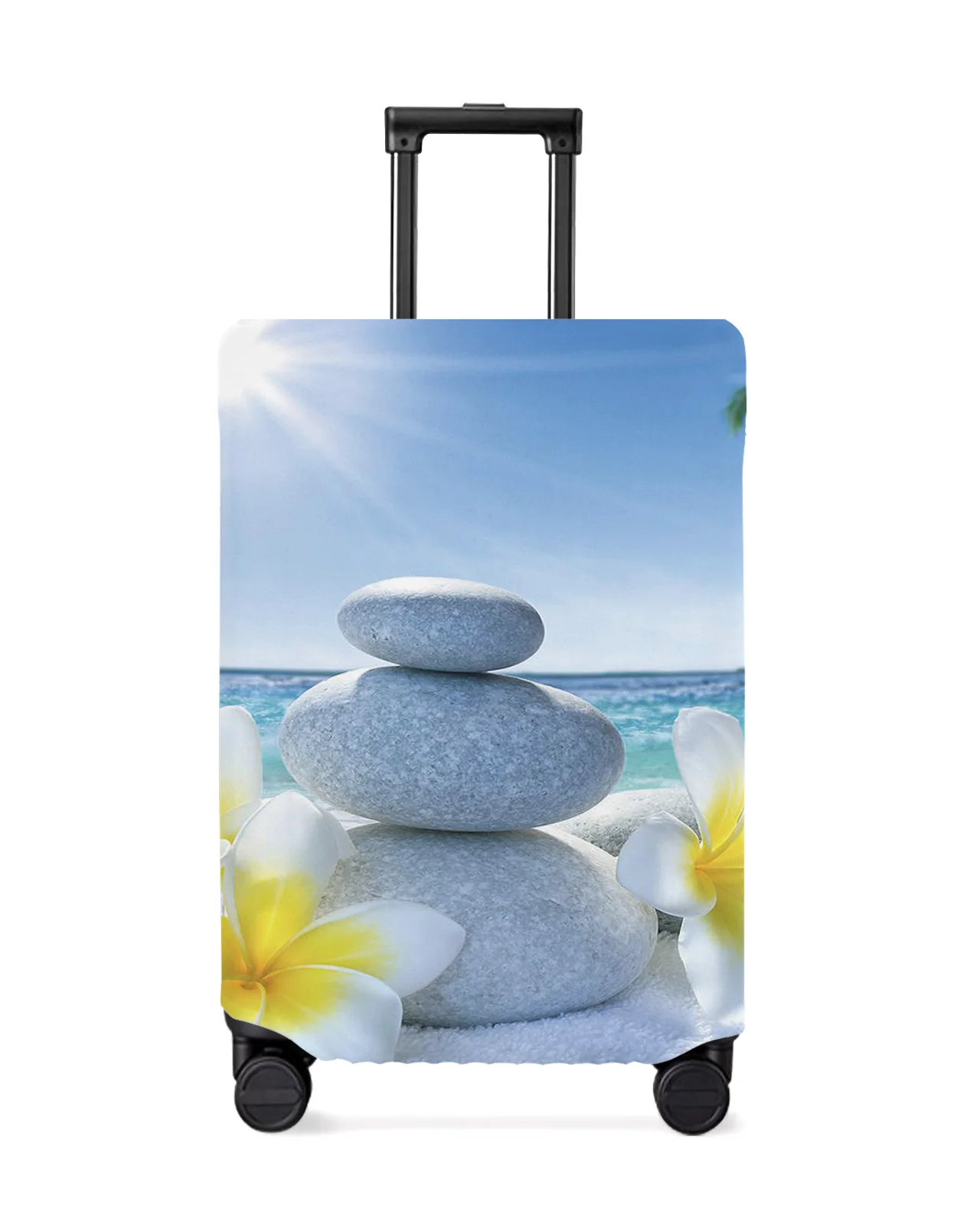 

Zen Stones Flowers Tropical Ocean Travel Luggage Protective Cover Travel Accessories Suitcase Elastic Dust Case Protect Sleeve