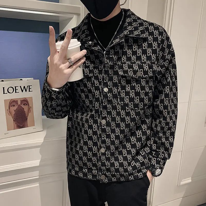 Fashion Stylish Luxury Turn-down Collar Single Breasted Jackets for Men Autumn and Winter Streetwear Casual Coat Men Clothing