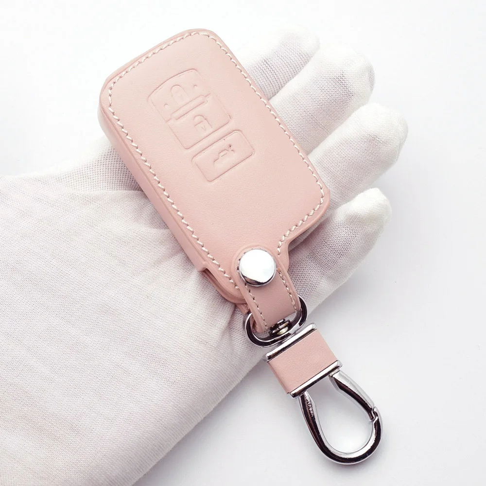 Leder Auto Schlüssel Abdeckung Tasche Für Toyota Camry 2016-2017 RAV4 Highlander Land Cruiser Harrier Smart Fernbedienung Fobs Shell Fall Zubehör – Detail 6