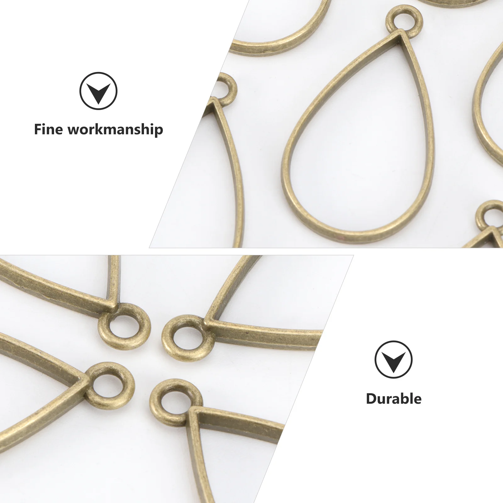 

50 шт., подвеска в виде капли воды, аксессуары, креативный металлический каркас для изготовления ювелирных изделий своими руками, подвесной орнамент, художественный материал для рукоделия