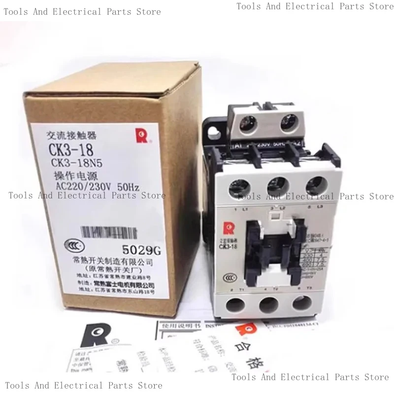 Changshu Switch AC Contactor CK3-09 18 25 32 40 50 65 80 95A 220V 380V